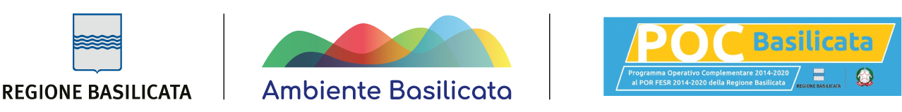 Logo Regione Basilicata, Ambiente Basilicata e Logo POC